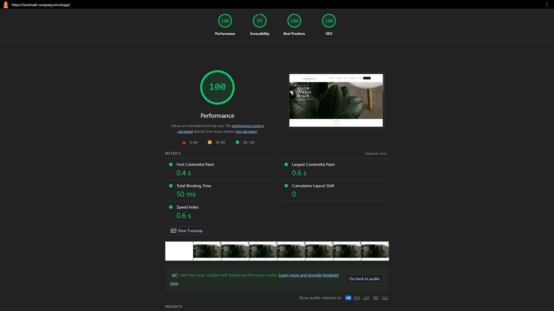 Landmark project showcase